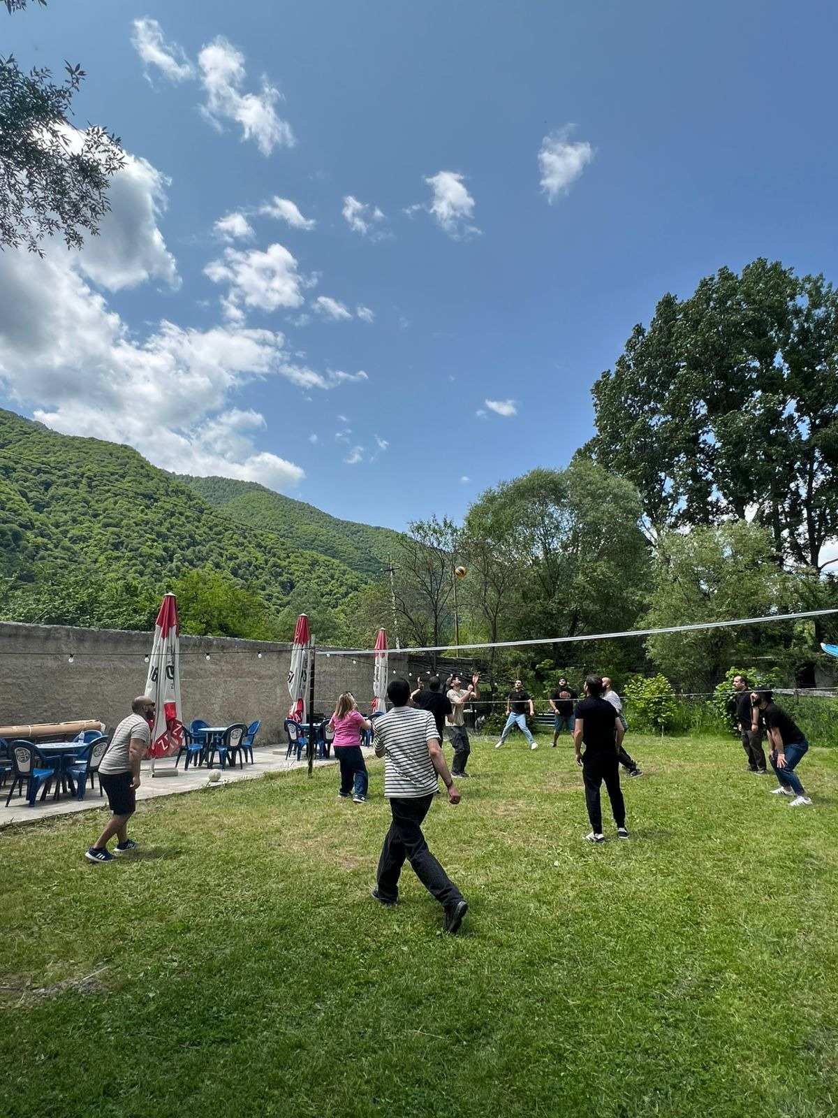 Volleyball at camp